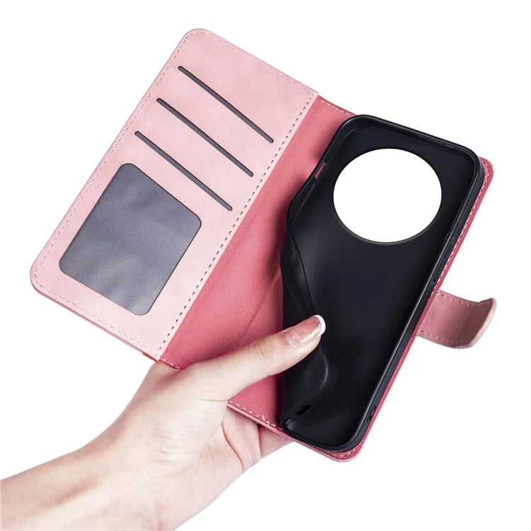 For Xiaomi Redmi A3 Wallet Case PU Leather Color Splicing Shockproof Phone Cover