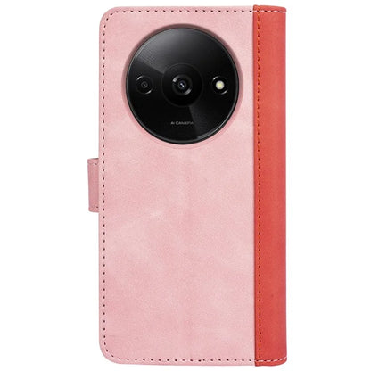 For Xiaomi Redmi A3 Wallet Case PU Leather Color Splicing Shockproof Phone Cover
