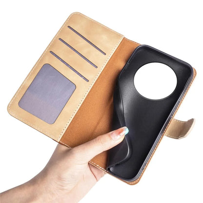 For Xiaomi Redmi A3 Wallet Case PU Leather Color Splicing Shockproof Phone Cover