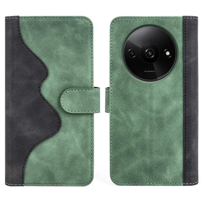 For Xiaomi Redmi A3 Wallet Case PU Leather Color Splicing Shockproof Phone Cover