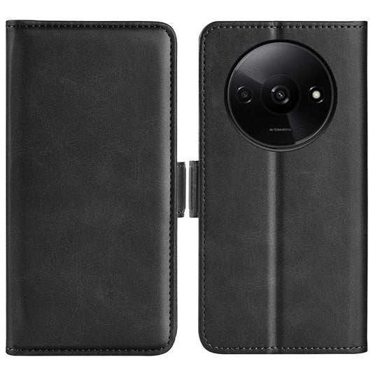 For Xiaomi Redmi A3 Case Dual Magnetic Clasp Leather Cell Phone Cover