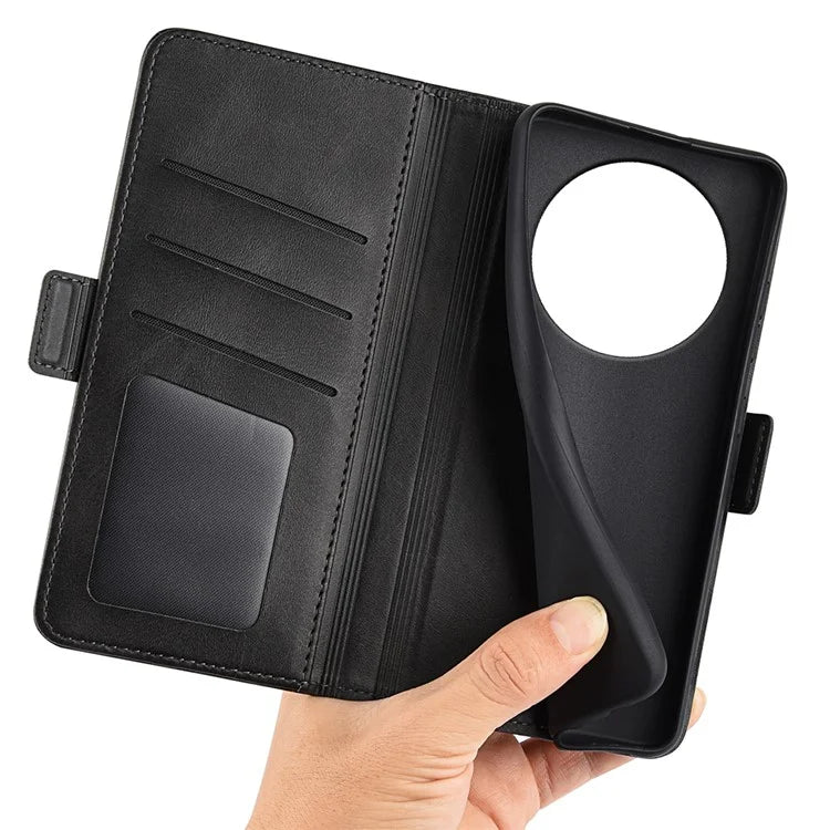 For Xiaomi Redmi A3 Case Dual Magnetic Clasp Leather Cell Phone Cover
