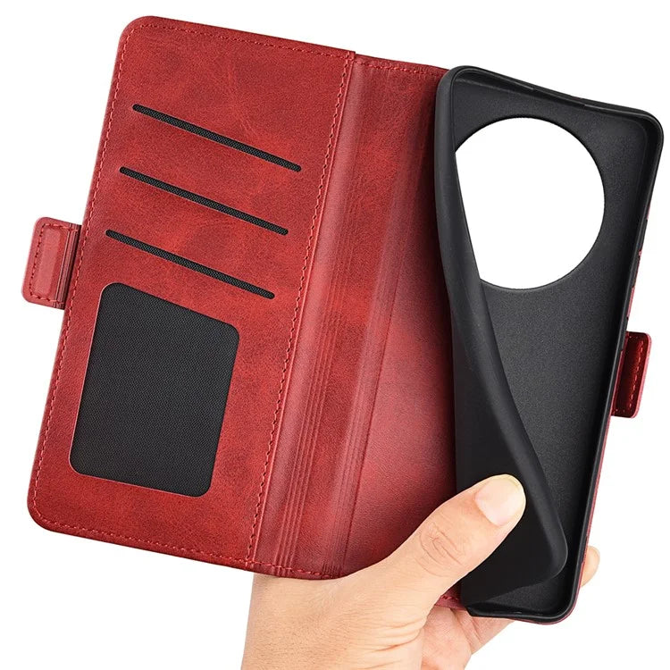 For Xiaomi Redmi A3 Case Dual Magnetic Clasp Leather Cell Phone Cover