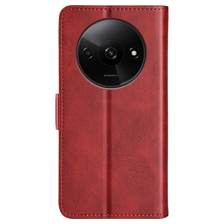 For Xiaomi Redmi A3 Case Dual Magnetic Clasp Leather Cell Phone Cover