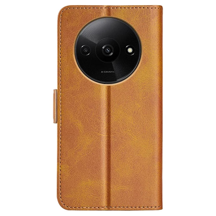 For Xiaomi Redmi A3 Case Dual Magnetic Clasp Leather Cell Phone Cover