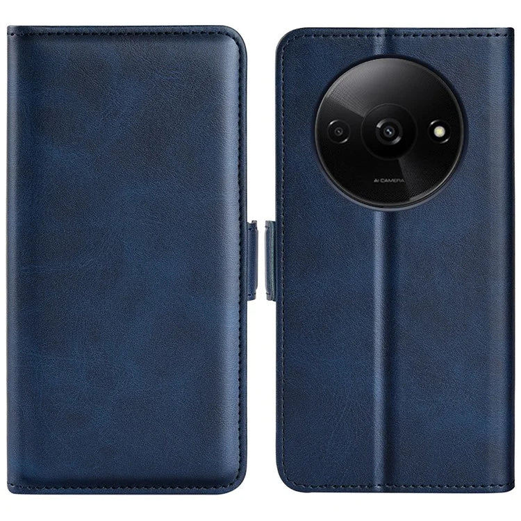 For Xiaomi Redmi A3 Case Dual Magnetic Clasp Leather Cell Phone Cover