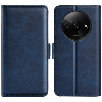 For Xiaomi Redmi A3 Case Dual Magnetic Clasp Leather Cell Phone Cover