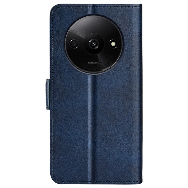 For Xiaomi Redmi A3 Case Dual Magnetic Clasp Leather Cell Phone Cover