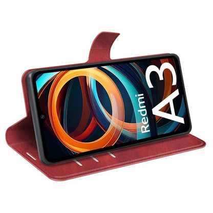 For Xiaomi Redmi A3 PU Leather Case Magnetic Closure Wallet Phone Cover