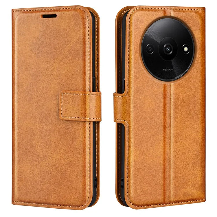 For Xiaomi Redmi A3 PU Leather Case Magnetic Closure Wallet Phone Cover