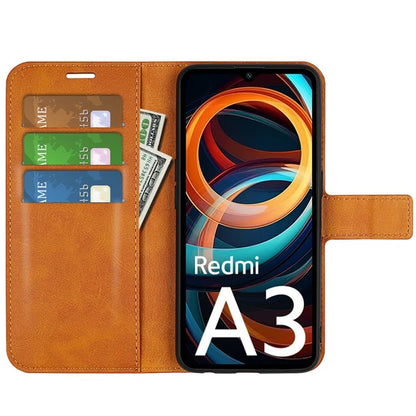 For Xiaomi Redmi A3 PU Leather Case Magnetic Closure Wallet Phone Cover
