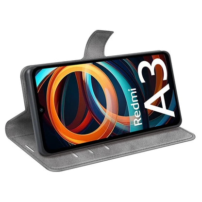 For Xiaomi Redmi A3 PU Leather Case Magnetic Closure Wallet Phone Cover