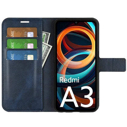 For Xiaomi Redmi A3 PU Leather Case Magnetic Closure Wallet Phone Cover