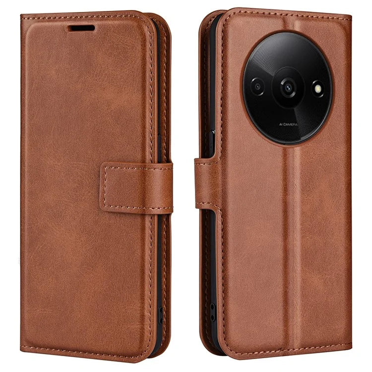 For Xiaomi Redmi A3 PU Leather Case Magnetic Closure Wallet Phone Cover