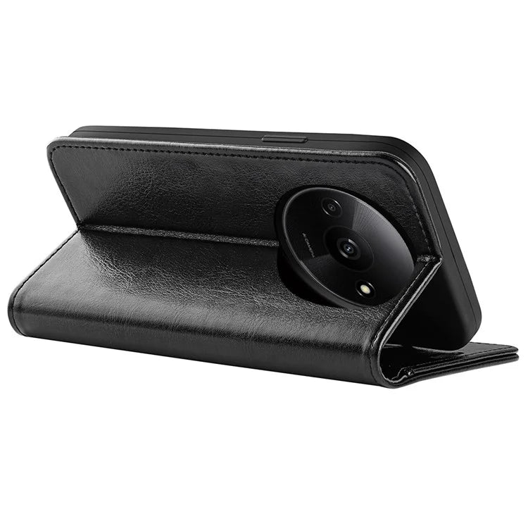 For Xiaomi Redmi A3 Case Leather Crazy Horse Texture Wallet Folio Phone Cover