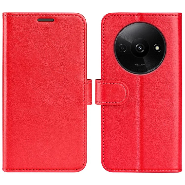 For Xiaomi Redmi A3 Case Leather Crazy Horse Texture Wallet Folio Phone Cover