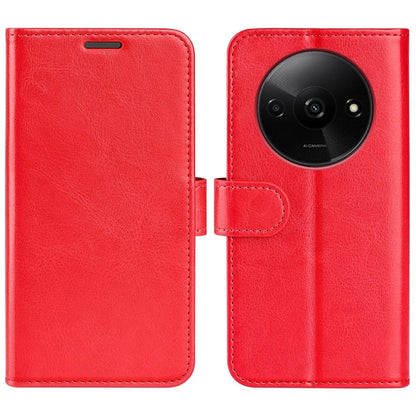 For Xiaomi Redmi A3 Case Leather Crazy Horse Texture Wallet Folio Phone Cover