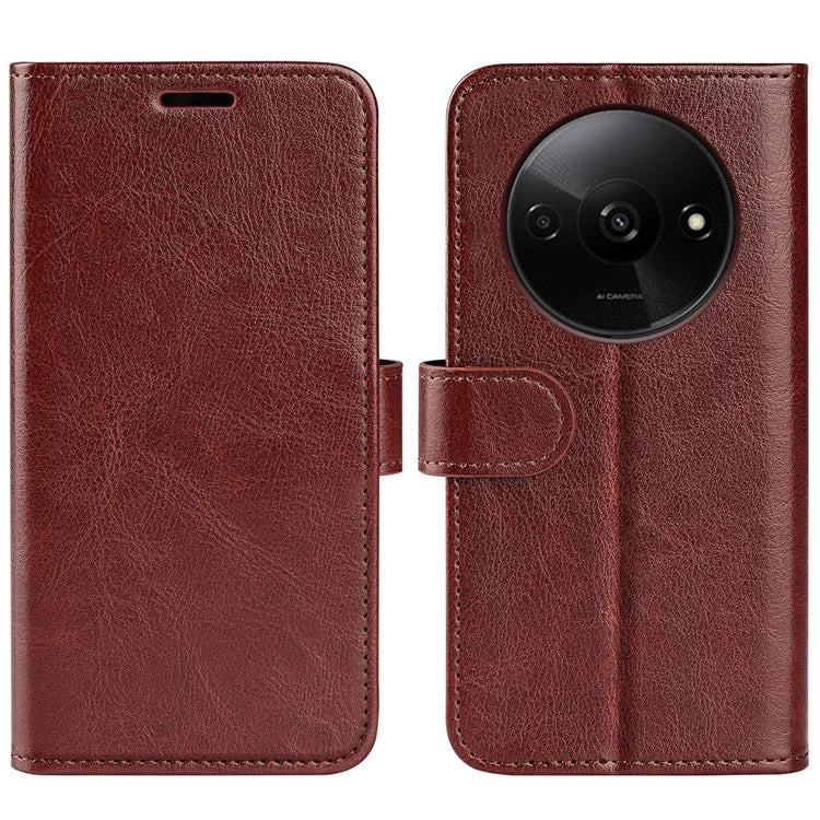 For Xiaomi Redmi A3 Case Leather Crazy Horse Texture Wallet Folio Phone Cover