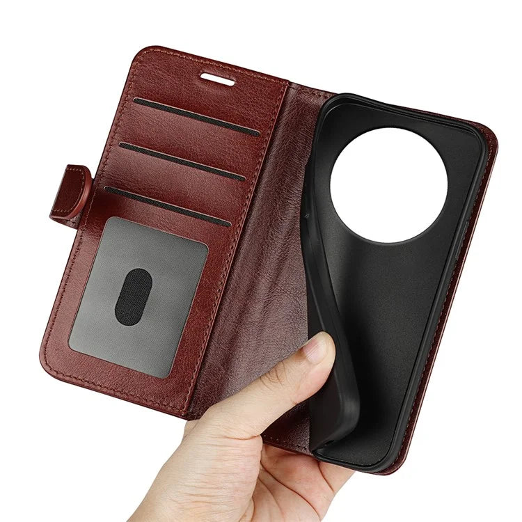 For Xiaomi Redmi A3 Case Leather Crazy Horse Texture Wallet Folio Phone Cover
