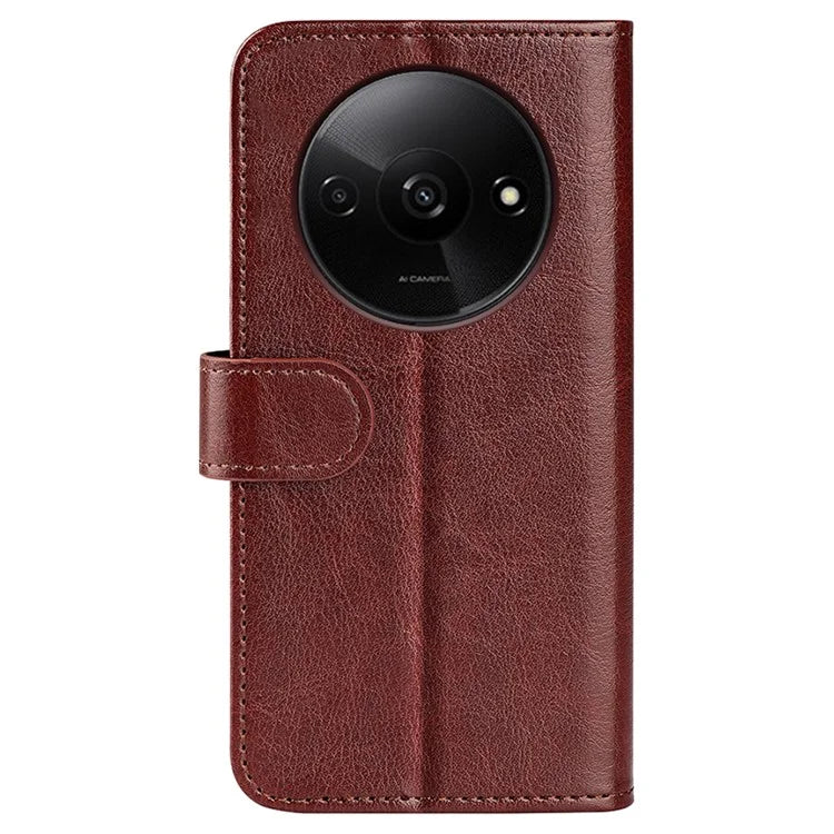 For Xiaomi Redmi A3 Case Leather Crazy Horse Texture Wallet Folio Phone Cover