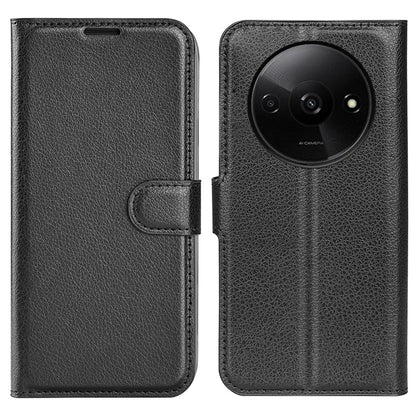 For Xiaomi Redmi A3 Case Litchi Texture PU Leather Folding Stand Phone Cover