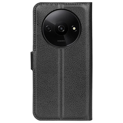 For Xiaomi Redmi A3 Case Litchi Texture PU Leather Folding Stand Phone Cover