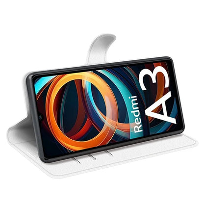 For Xiaomi Redmi A3 Case Litchi Texture PU Leather Folding Stand Phone Cover