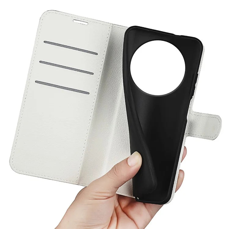 For Xiaomi Redmi A3 Case Litchi Texture PU Leather Folding Stand Phone Cover