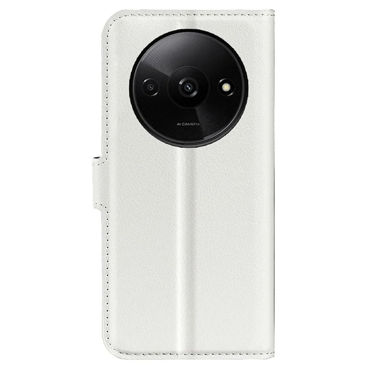 For Xiaomi Redmi A3 Case Litchi Texture PU Leather Folding Stand Phone Cover