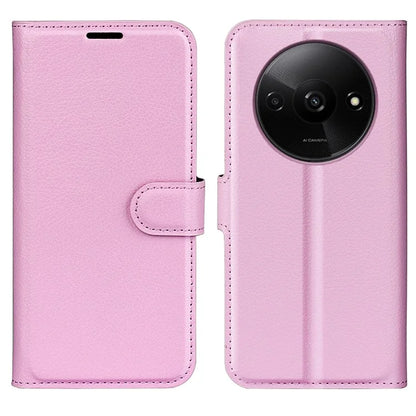 For Xiaomi Redmi A3 Case Litchi Texture PU Leather Folding Stand Phone Cover