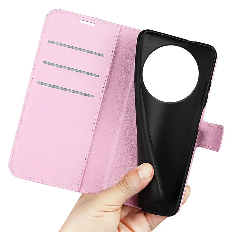For Xiaomi Redmi A3 Case Litchi Texture PU Leather Folding Stand Phone Cover