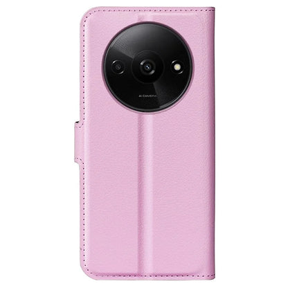 For Xiaomi Redmi A3 Case Litchi Texture PU Leather Folding Stand Phone Cover