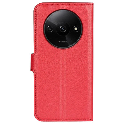 For Xiaomi Redmi A3 Case Litchi Texture PU Leather Folding Stand Phone Cover