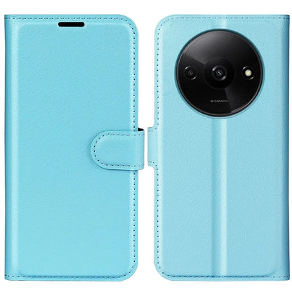 For Xiaomi Redmi A3 Case Litchi Texture PU Leather Folding Stand Phone Cover