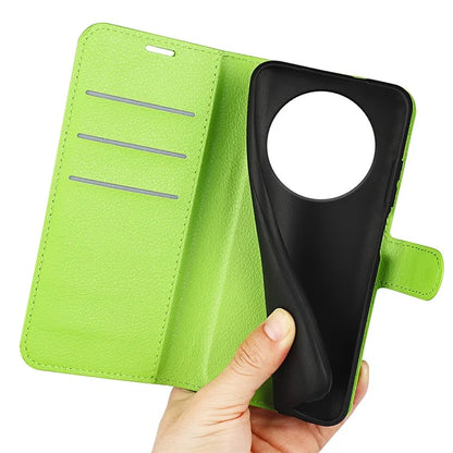 For Xiaomi Redmi A3 Case Litchi Texture PU Leather Folding Stand Phone Cover