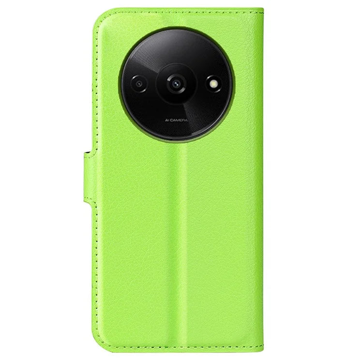 For Xiaomi Redmi A3 Case Litchi Texture PU Leather Folding Stand Phone Cover