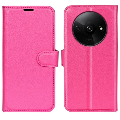 For Xiaomi Redmi A3 Case Litchi Texture PU Leather Folding Stand Phone Cover