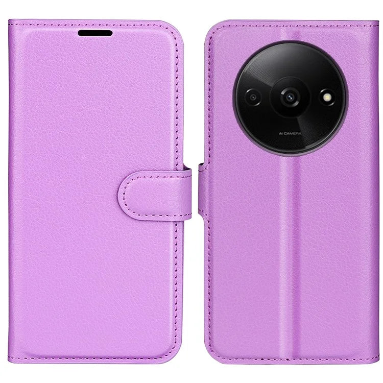 For Xiaomi Redmi A3 Case Litchi Texture PU Leather Folding Stand Phone Cover