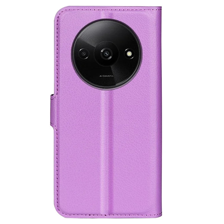 For Xiaomi Redmi A3 Case Litchi Texture PU Leather Folding Stand Phone Cover