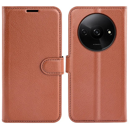 For Xiaomi Redmi A3 Case Litchi Texture PU Leather Folding Stand Phone Cover
