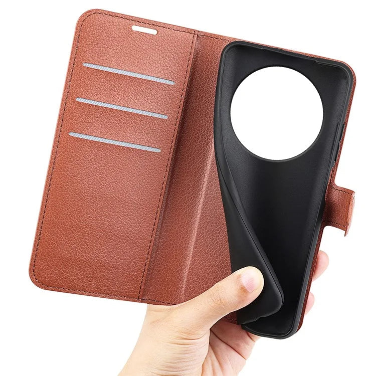For Xiaomi Redmi A3 Case Litchi Texture PU Leather Folding Stand Phone Cover