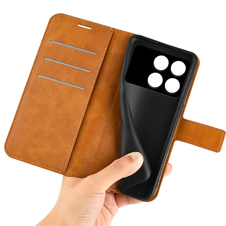 For Xiaomi Redmi K70E 5G / Poco X6 Pro 5G Case Shockproof PU Leather Card Holder Phone Cover