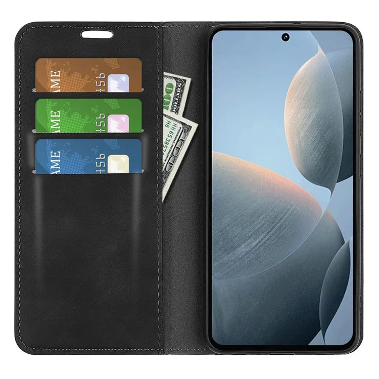 For Xiaomi Redmi K70E 5G / Poco X6 Pro 5G Case PU Leather Magnetic Closure Wallet Phone Cover