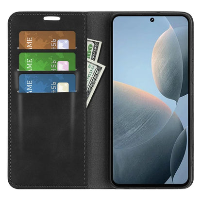 For Xiaomi Redmi K70E 5G / Poco X6 Pro 5G Case PU Leather Magnetic Closure Wallet Phone Cover