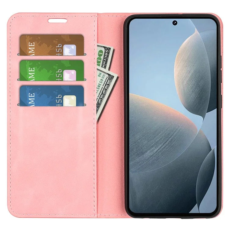 For Xiaomi Redmi K70E 5G / Poco X6 Pro 5G Case PU Leather Magnetic Closure Wallet Phone Cover