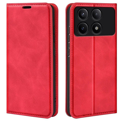For Xiaomi Redmi K70E 5G / Poco X6 Pro 5G Case PU Leather Magnetic Closure Wallet Phone Cover