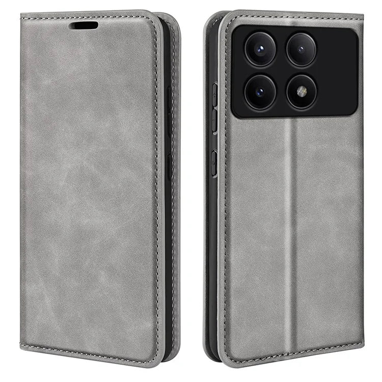 For Xiaomi Redmi K70E 5G / Poco X6 Pro 5G Case PU Leather Magnetic Closure Wallet Phone Cover