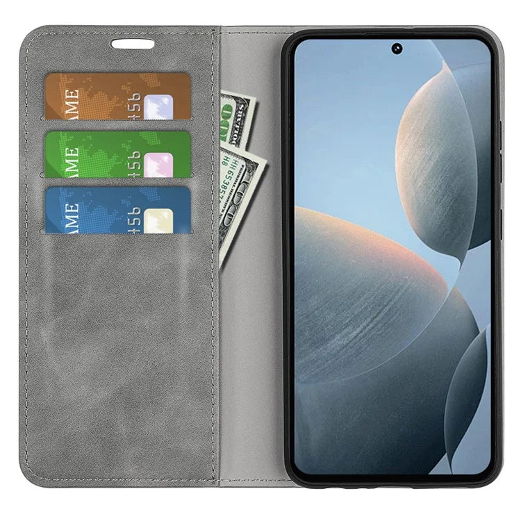 For Xiaomi Redmi K70E 5G / Poco X6 Pro 5G Case PU Leather Magnetic Closure Wallet Phone Cover
