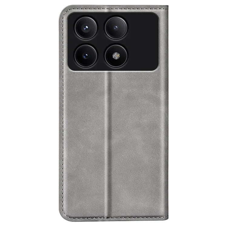 For Xiaomi Redmi K70E 5G / Poco X6 Pro 5G Case PU Leather Magnetic Closure Wallet Phone Cover