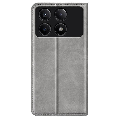 For Xiaomi Redmi K70E 5G / Poco X6 Pro 5G Case PU Leather Magnetic Closure Wallet Phone Cover